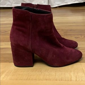 Aldo ‘Masen’ burgundy suede ankle boot